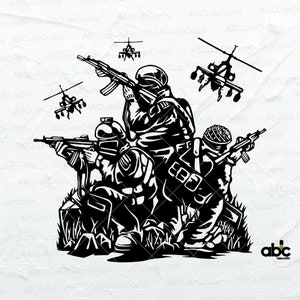 Soldier Svg File | American Troops Svg | United States Military Svg | Army Svg | Dxf Png Eps Files for Cricut Silhouette Printable