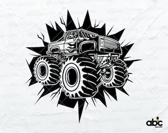 Monster Truck Svg File | Monster Truck Files for Cricut | Monster Truck Illustration | Monster Truck Png | Monster Truck Clipart