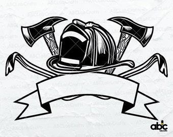 Fire Fighter Tools Svg File | Fireman Svg | Fire Fighter Tools Svg | Fire Fighter Shirt Png DXF Jpg Eps File for Cricut Silhouette Printable