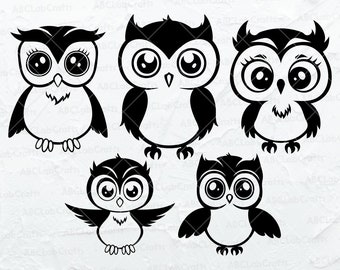 Cute Owl Svg Bundle | Owl Clipart | Cute Owl Png | Owl Cut Files | Cute Owl Cut Files | Dxf Png Eps Files for Cricut Silhouette Printable