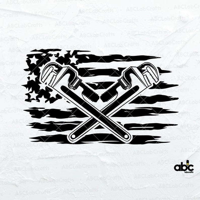 Us Crossed Pipe Wrenches Svg File US Pipe Wrenches Tool Svg Etsy