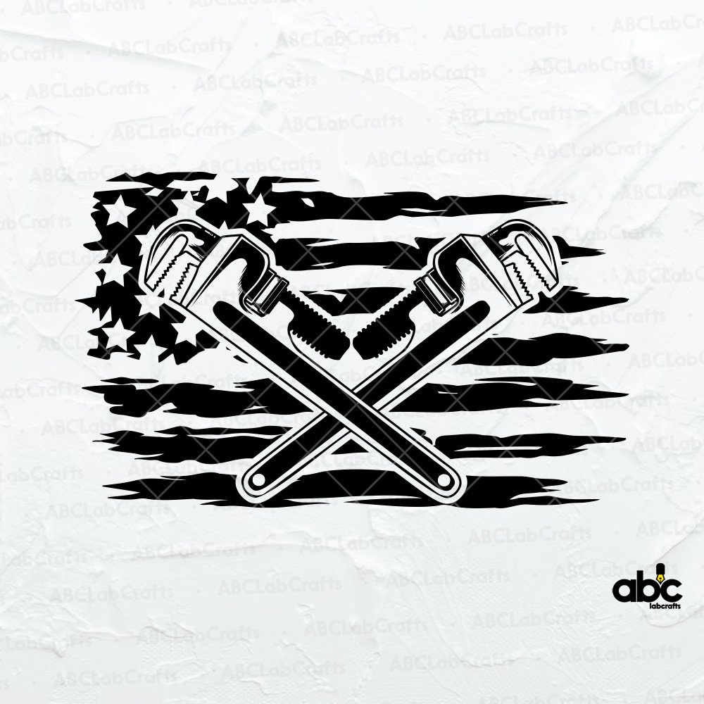 Us Crossed Pipe Wrenches Svg File US Pipe Wrenches Tool Svg Etsy