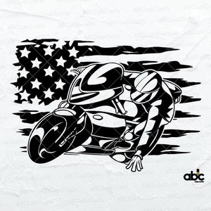 US Sports Bike Svg File | Biker Svg | Motorbiker Svg | Biker Svg | Biker Clipart Stencil | Dxf Png Eps Files for Cricut Silhouette Printable