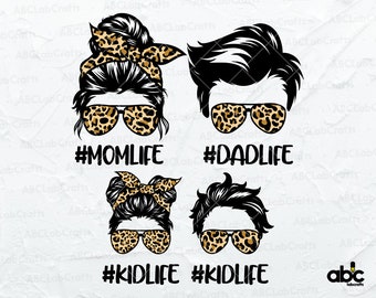 Famlife Svg Bundle Svg File | Mom Life Kid Life Svg | Dad Life Kid Life Svg | Mom Svg | Mom Life Svg | Mom Life Svg | Bun Hair Svg