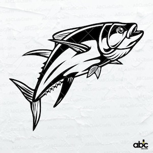 Tuna Fish Svg File | Fishing Svg | Tuna Svg | Tuna Clipart | Fisherman | Fishing Shirt | Dxf Png Eps Files for Cricut Silhouette Printable