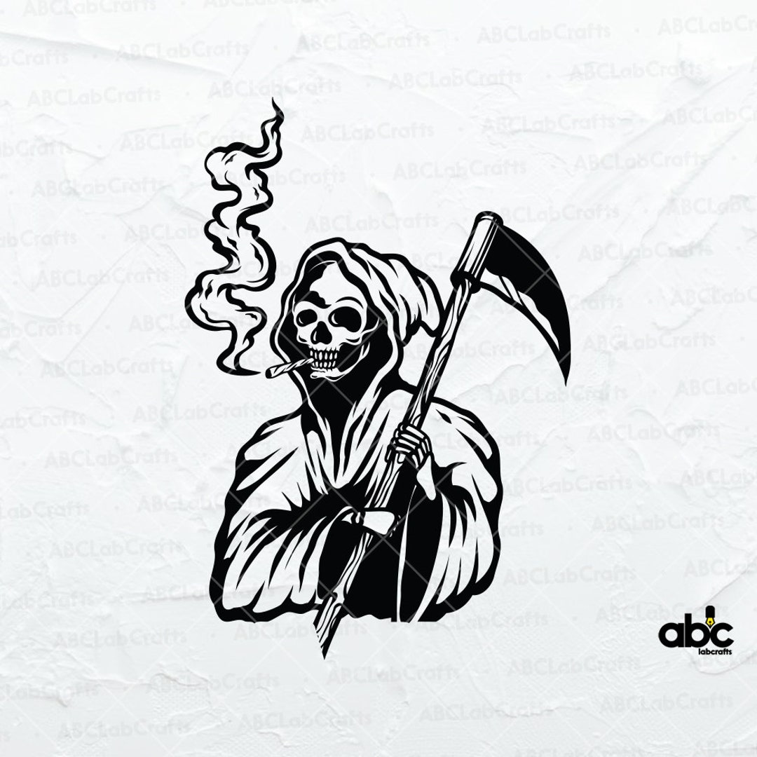 grim reaper smoking a cigarette Smoking Grim Reaper Svg File | Halloween Svg | Smoking Cannabis Svg | Happy  Halloweed Svg | Grim Reaper Svg | Stoner Halloween