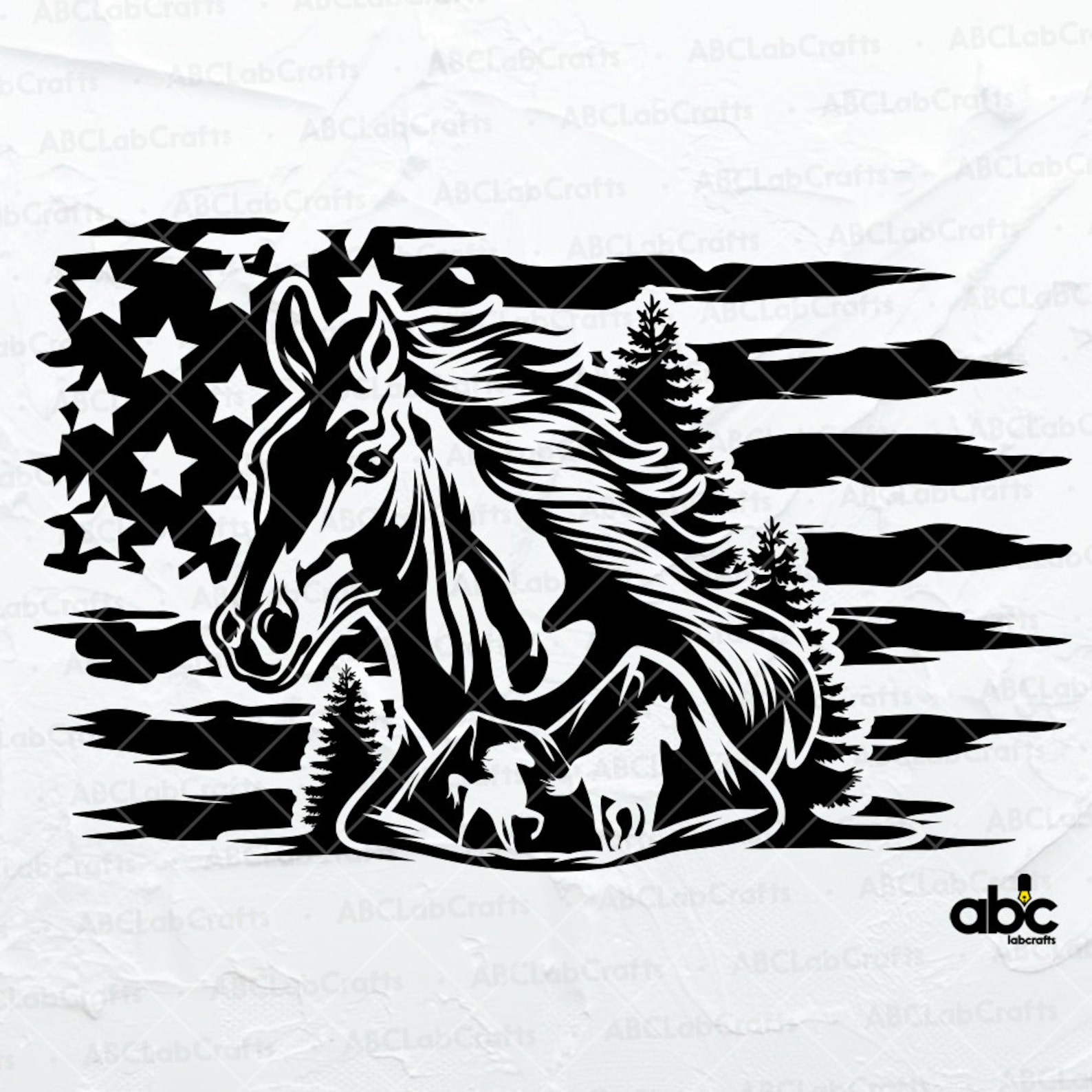 US Horse Scene Svg File Horse Back Riding Svg Adventure Etsy
