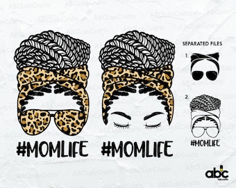 Afro Leopard Mom Leben Svg | Mom Life Cut Dateien | Momlife Leopard Svg | Mama Leben Png | Afro Kid Life Svg | Mama Leben Svg | Messy Bun Mom Svg