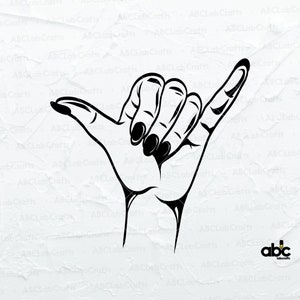 Shaka Hand Svg | Shaka Shirt | Shaka Sign Svg | Hand Svg | Hand Sign Svg | Shaka Svg | Cutting File