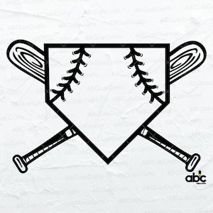 Baseball Svg File | Home Plate Svg | Baseball Softball Svg | Baseball Mom Svg | Png DXF Jpg Eps File for Cricut Silhouette Printable