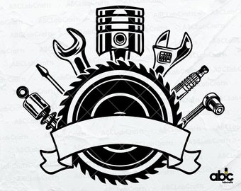 Reparatur-Werkzeuge-Svg-Datei | Mechaniker SVG | Auto Mechaniker SVG | Schraubenschlüssel Handwerker-Svg | Png DXF Jpg Eps Datei für Cricut Silhouette Printable