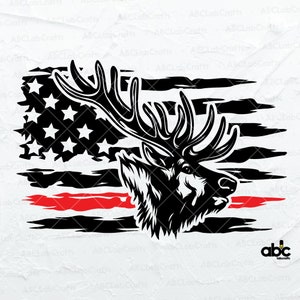 US Elk Deer Svg File | Hunting Deer Logo Svg | Elk Deer Svg | Elk Antler Svg | Deer Hunter Svg | Deer Clipart | Cutting File