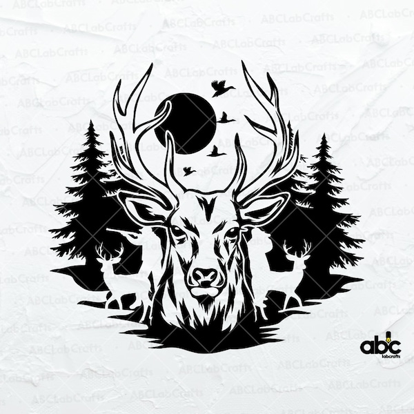 Hunting Deer Svg File | Hunting Svg | Hunting Shirt Svg | Deer Hunter Svg | Outdoor Hunting Svg | Hunting Deer Svg Cut Files for Cricut