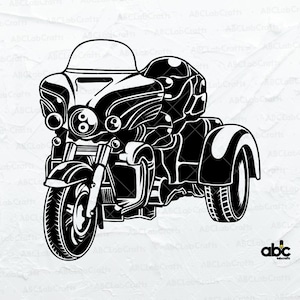 Trike Motorcycle Svg File | Trike Motorcycle Png| Motorcycle Svg| Trike Motor Clipart | Png DXF Jpg Eps File for Cricut Silhouette Printable image 1