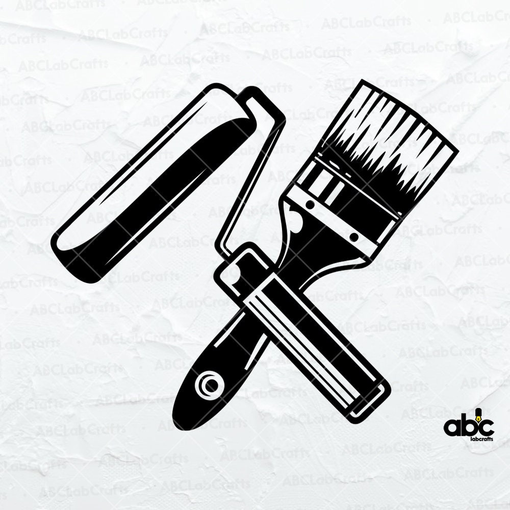 Paint Brush Svg File Painter Work Svg Paint Brush Roller Etsy Canada
