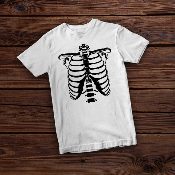  Halloween Costume Tuxedo T-shirt Skeleton Rib Cage Bow Tie :  Clothing, Shoes & Jewelry