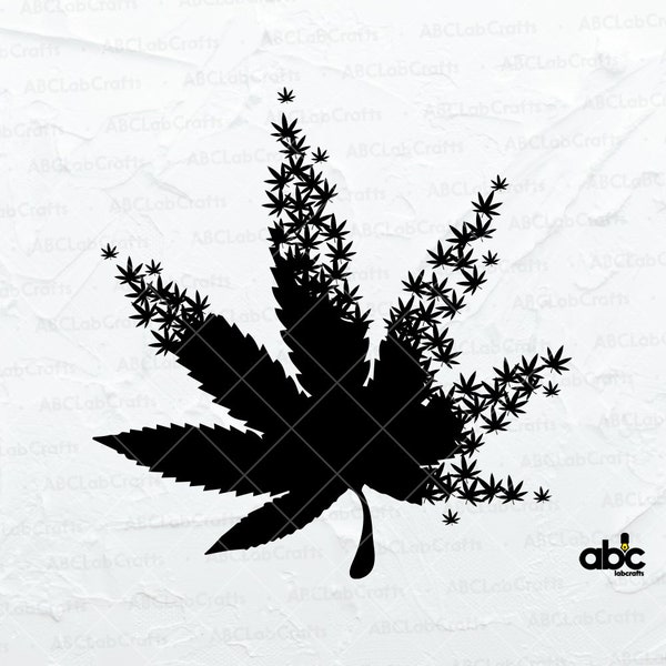 Pot Leaf Svg File | Marijuana Svg | Cannabis Svg | Weed Svg | Weed Leaf Svg | Leaf Svg| Png DXF Jpg Eps File for Cricut Silhouette Printable