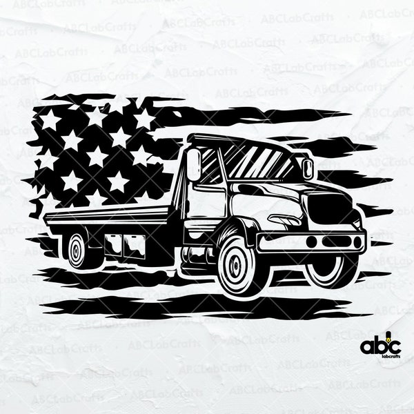 US Tow Truck Svg File | Truck Svg | Tow Truck Shirt | Truck Driver Shirt | Tow Truck Driver Svg | Tow Truck Clipart | Cutting Files