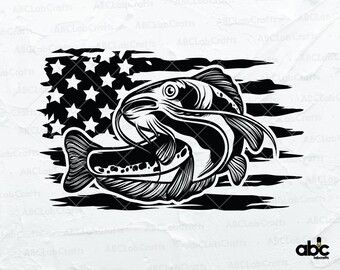 Catfishing Svg Svg File | Angling Svg | Fishing Shirt | US Fishing Svg | River Fishing | Catfish Clipart | Fishing Catfish Svg | Cut Files