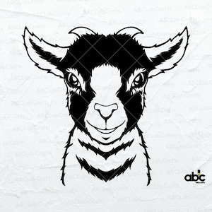 Goat Svg File | Baby Goat Svg | Cute Goat Svg | Farm Animal Svg | Cute Animal Svg | Dxf Png Eps Files for Cricut Silhouette Printable