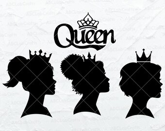 Queen Svg Bundle | Queen Clipart | Royalty Cut Files | Queen Silhouette | Queen Cut File | Dxf Png Eps Files for Cricut Silhouette Printable
