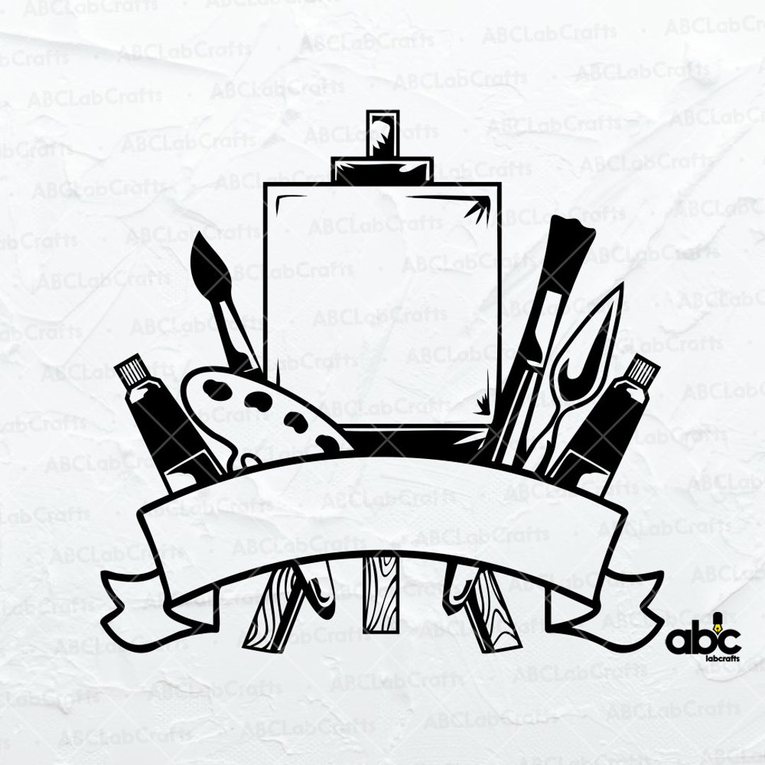 Artist Painter Tools Svg File Artwork Tools Png Painter Tools Cutfile