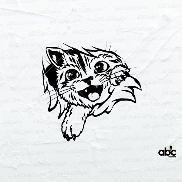 Cute Cat Svg File | Peeking Pet Face Clipart | Cute Cat Shirt Design | Peeking Cat Svg | Cat Svg | Cat Clipart | Funny Cat Svg | Cat Png
