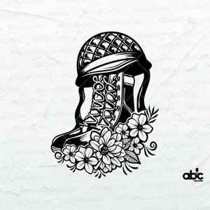 Floral Combat Boots Svg File | Navy Svg | Soldier Svg | Veteran Cutfile | Army Png | Combat Boot Svg |Veteran Svg |Military Svg |US Army Svg
