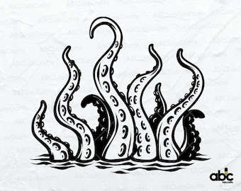 Macki ośmiornicy Svg File | Macki wektorowe | Macki Png | Macki wycięte | Octopus Svg | Macki Svg | Clipart Macki | Kraken Svg