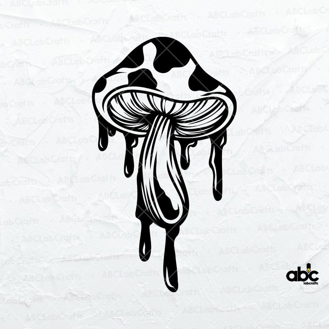 Dripping Mushroom Svg File Psychedelic Svg Dripping Svg Etsy Australia