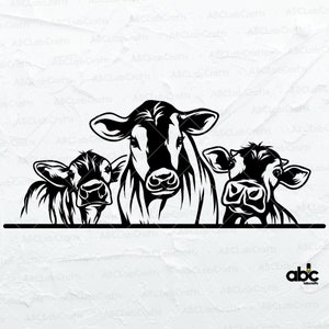 Cow Farm Svg File | Farm Animal Svg | Cow Png | Family Farm Svg| Cow Svg | Farmer Svg | Png DXF Jpg Eps File for Cricut Silhouette Printable