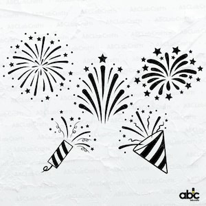 Fireworks Svg Bundle | Fireworks Clipart | Fireworks Silhouette | Fireworks Cut Files | Dxf Png Eps Files for Cricut Silhouette Printable