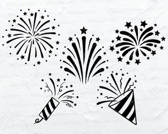 Fireworks Svg Bundle | Fireworks Clipart | Fireworks Silhouette | Fireworks Cut Files | Dxf Png Eps Files for Cricut Silhouette Printable