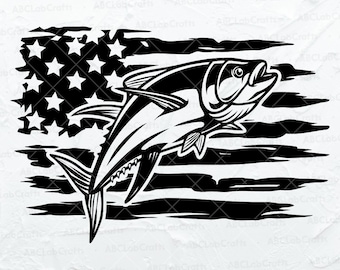 US Tuna Fish Svg File | Fishing Svg | Tuna Svg| Tuna Clipart | Fisherman | Fishing Shirt | Dxf Png Eps Files for Cricut Silhouette Printable