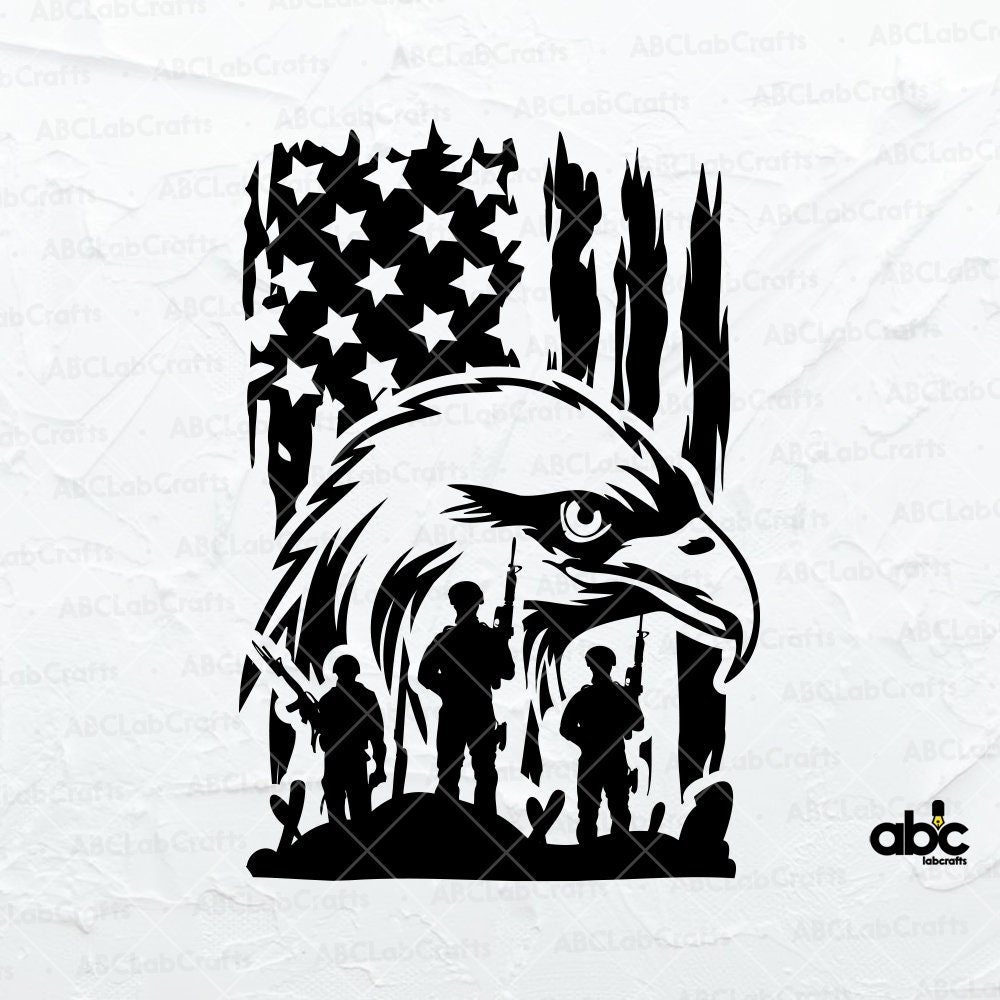 Patriotic Eagle Svg File | American Eagle Svg | Veteran Svg | Eagle Svg ...