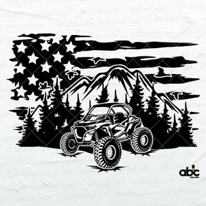 US Mountain Atv Svg File | Atv Offroad Svg | Offroad Svg | Rzr Atv Svg | ATV Clipart | Png DXF Jpg Eps File for Cricut Silhouette Printable