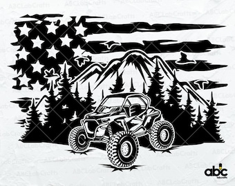 US Mountain Atv Svg File | Atv Offroad Svg | Offroad Svg | Rzr Atv Svg | ATV Clipart | Png DXF Jpg Eps File for Cricut Silhouette Printable