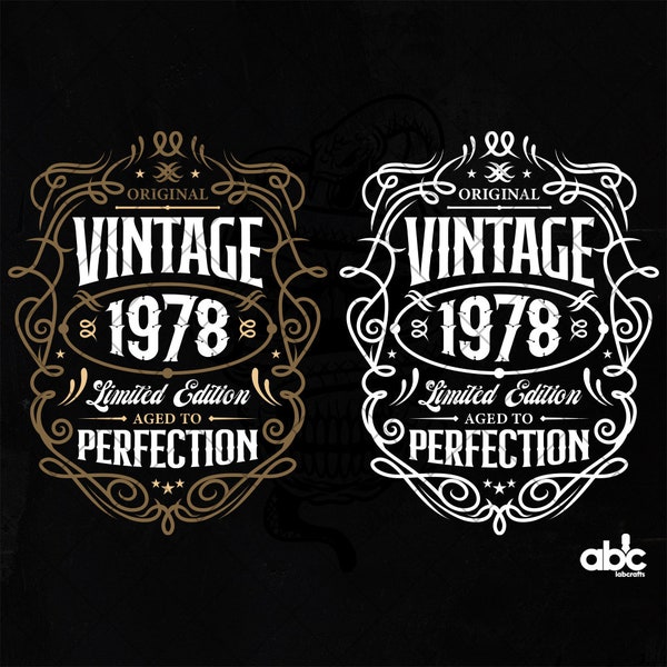 45th Birthday Shirt | 45th Birthday Svg | 1978 Aged to perfection | Vintage 1978 Svg | Aged to Perfection Svg | 45th Birthday Gift Idea