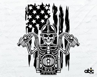 US Skeleton Life Behind Bars Svg File | Skeleton Motorcycle Svg | Biker Svg | Biker Svg Dxf Png Eps Files for Cricut Silhouette Printable