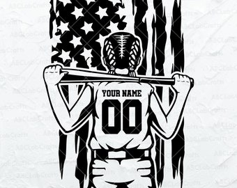 Personalized Name Svg | US Softball Player Svg | Softball Team Svg | Softball Mom Svg | Dxf Png Eps Files for Cricut Silhouette Printable