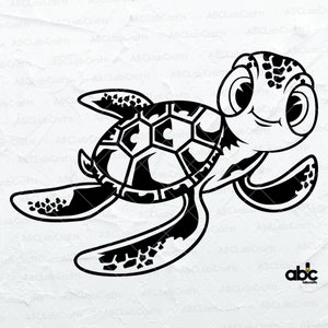 Cute Baby Turtle Svg File | Cute Turtle Animal Svg | Turtle Clipart | Cute Animal Svg | Png DXF Jpg Eps File for Cricut Silhouette Printable