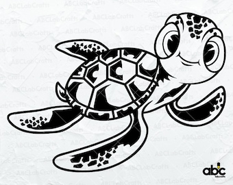 Cute Baby Turtle Svg File | Cute Turtle Animal Svg | Turtle Clipart | Cute Animal Svg | Png DXF Jpg Eps File for Cricut Silhouette Printable