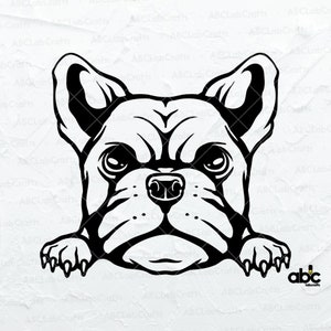 French Bulldog Svg File | Frenchie Svg | Funny Dog Clipart | Frenchie Clipart | Bulldog Dxf Png Eps Files for Cricut Silhouette Printable