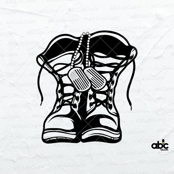 Combat Boots Svg File Veteran Svg Army Svg Soldier Svg Etsy België