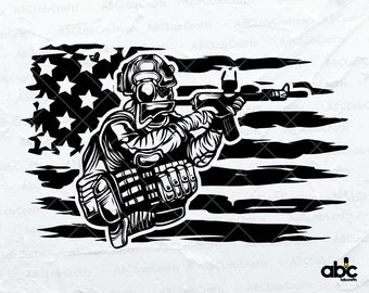 USA Military Svg File | Patriotic Svg | Military Svg | Army Svg | Us Air Force Svg | US Soldier Svg | Distressed US Flag | Cutting Files