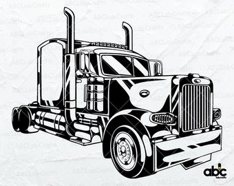 Semi Truck Svg File | Big Truck Svg | Semi Truck Drive Svg| Trucker Svg | Semi Truck Png | Dxf Png Eps Files for Cricut Silhouette Printable
