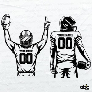 Personalized Football Name Svg | Football Player Svg | Football Shirt | Football Season | Dxf Png Eps Files for Cricut Silhouette Printable