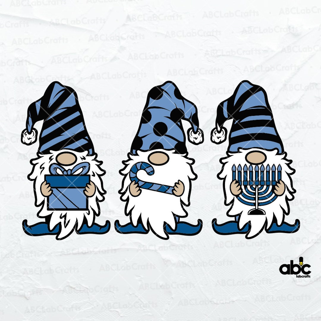 Hanukkah Gnomes Svg File Gnomes Svg Jewish Svg Chanukah Svg Cute Gnome