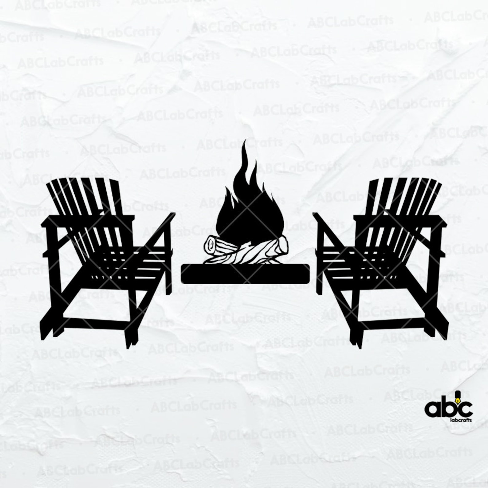 Campfire Svg File Adirondack Chairs Svg Backyard Outdoor Etsy