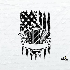 US Barbershop Logo Svg File | Hair Stylist Svg | Barber Svg Files for Cricut | US Barber Svg | Barbershop Png| Barber Svg | Hair Stylist Svg